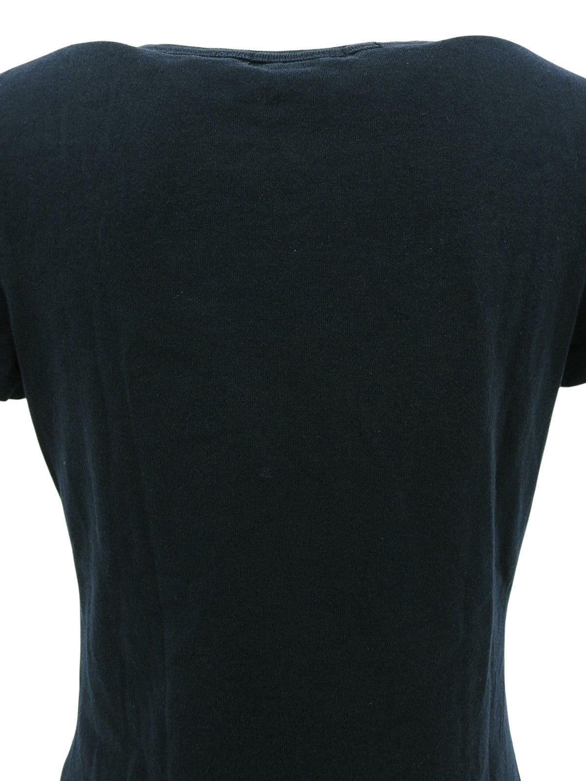 Logo Print Half Sleeve Top in Black