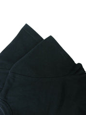 Logo Print Half Sleeve Top in Black