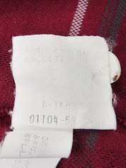 Check pattern logo embroidered polo shirt in burgundy