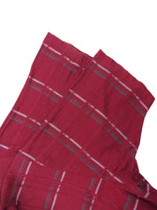 Check pattern logo embroidered polo shirt in burgundy