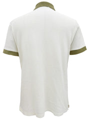 バイカラーロゴ刺繍ポロシャツ