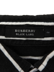 Border Pattern Logo Embroidered Polo Shirt Black/White