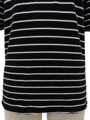 Border Pattern Logo Embroidered Polo Shirt Black/White