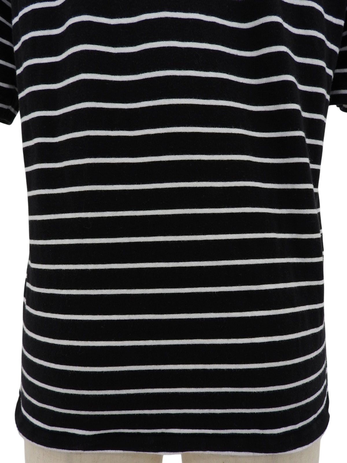 ボーダーパターンロゴ刺繍ポロシャツ ブラック/ホワイト