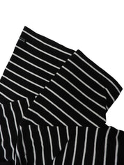 Border Pattern Logo Embroidered Polo Shirt Black/White