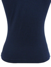 メデューサ刺繍ノースリーブトップス　ネイビー