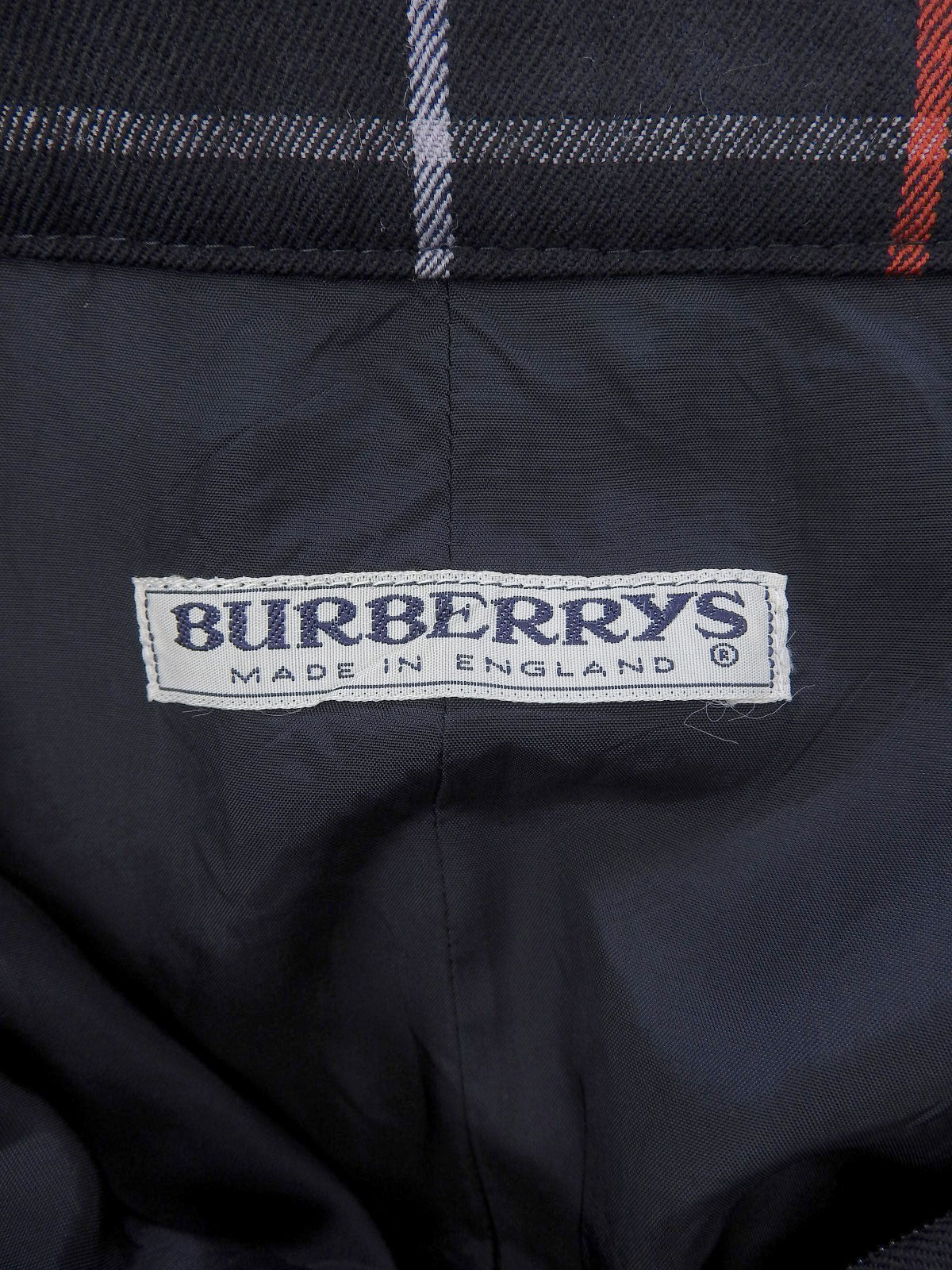 ウールチェックパターンスカート ネイビー/レッド