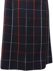 ウールチェックパターンスカート ネイビー/レッド
