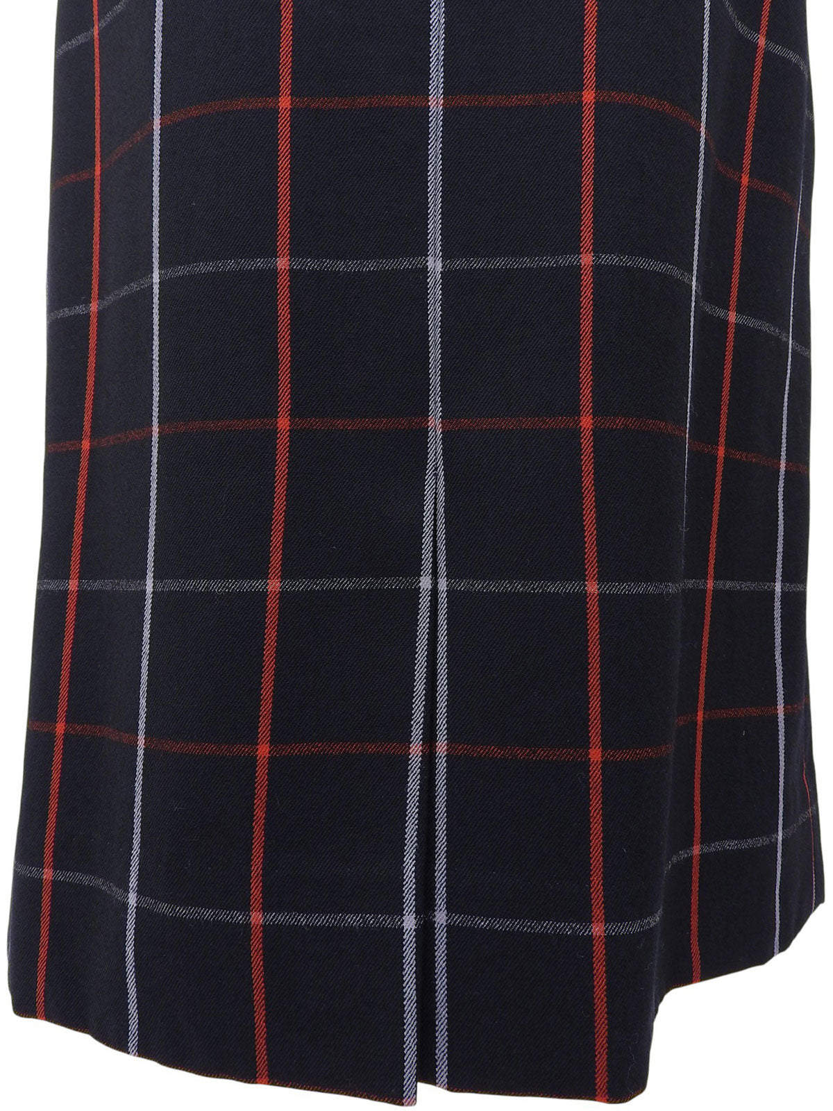 ウールチェックパターンスカート ネイビー/レッド