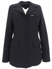 ナイロンロゴジップアップコート　ブラック