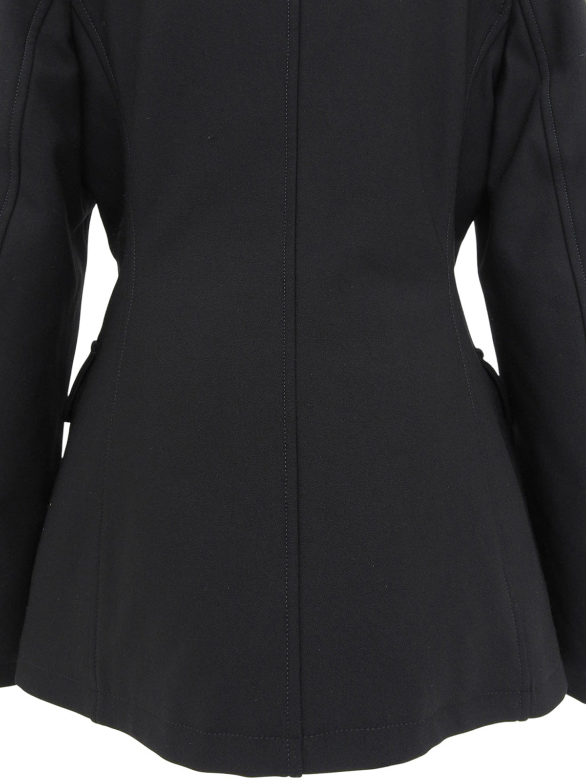 ナイロンロゴジップアップコート　ブラック