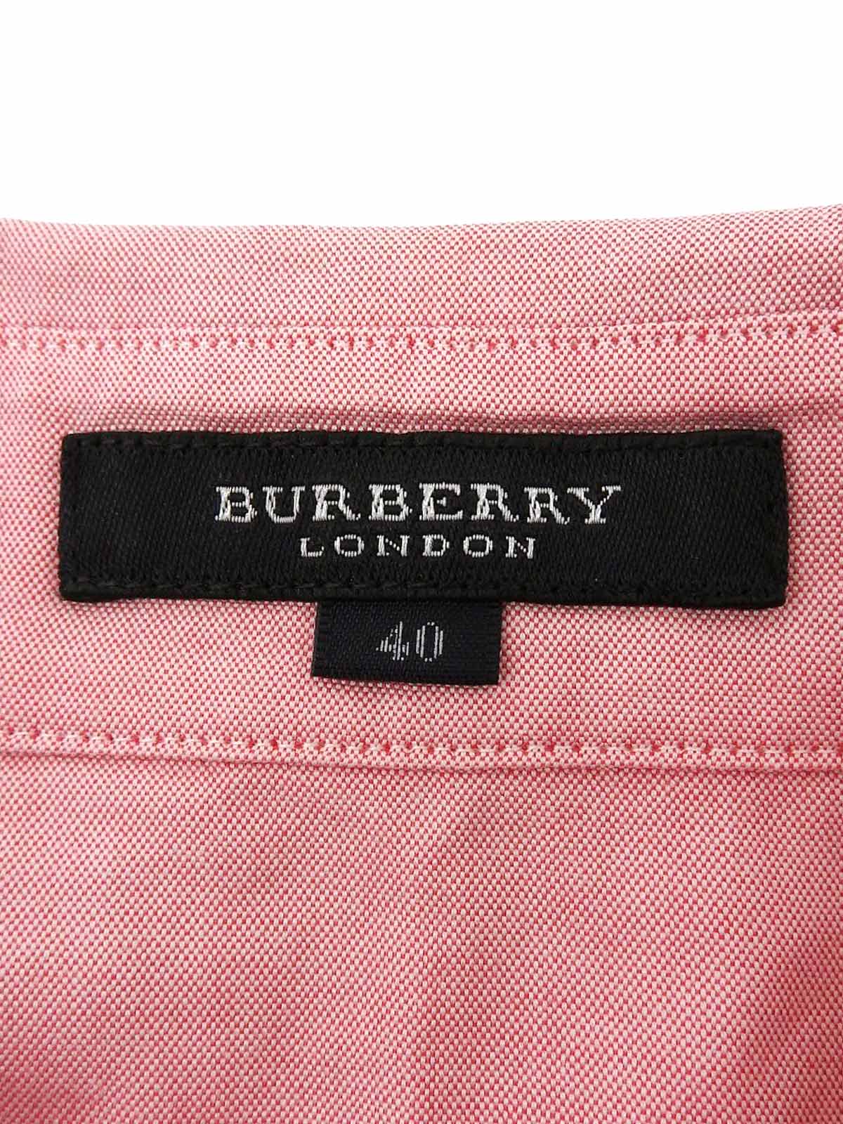 Logo Embroidered Long Sleeve Shirt Pink