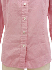 Logo Embroidered Long Sleeve Shirt Pink