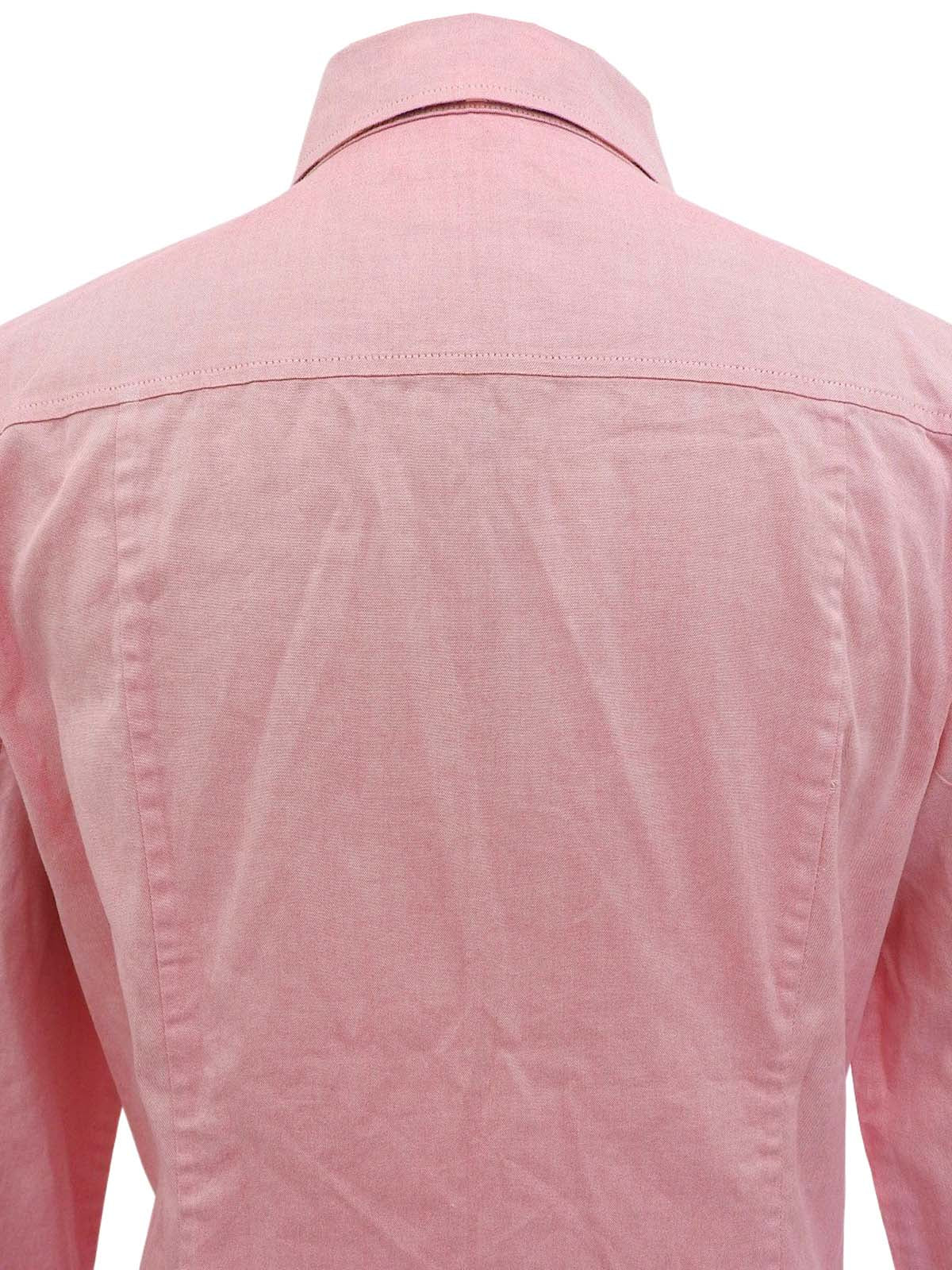 Logo Embroidered Long Sleeve Shirt Pink