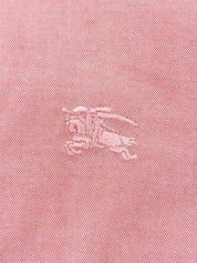 Logo Embroidered Long Sleeve Shirt Pink