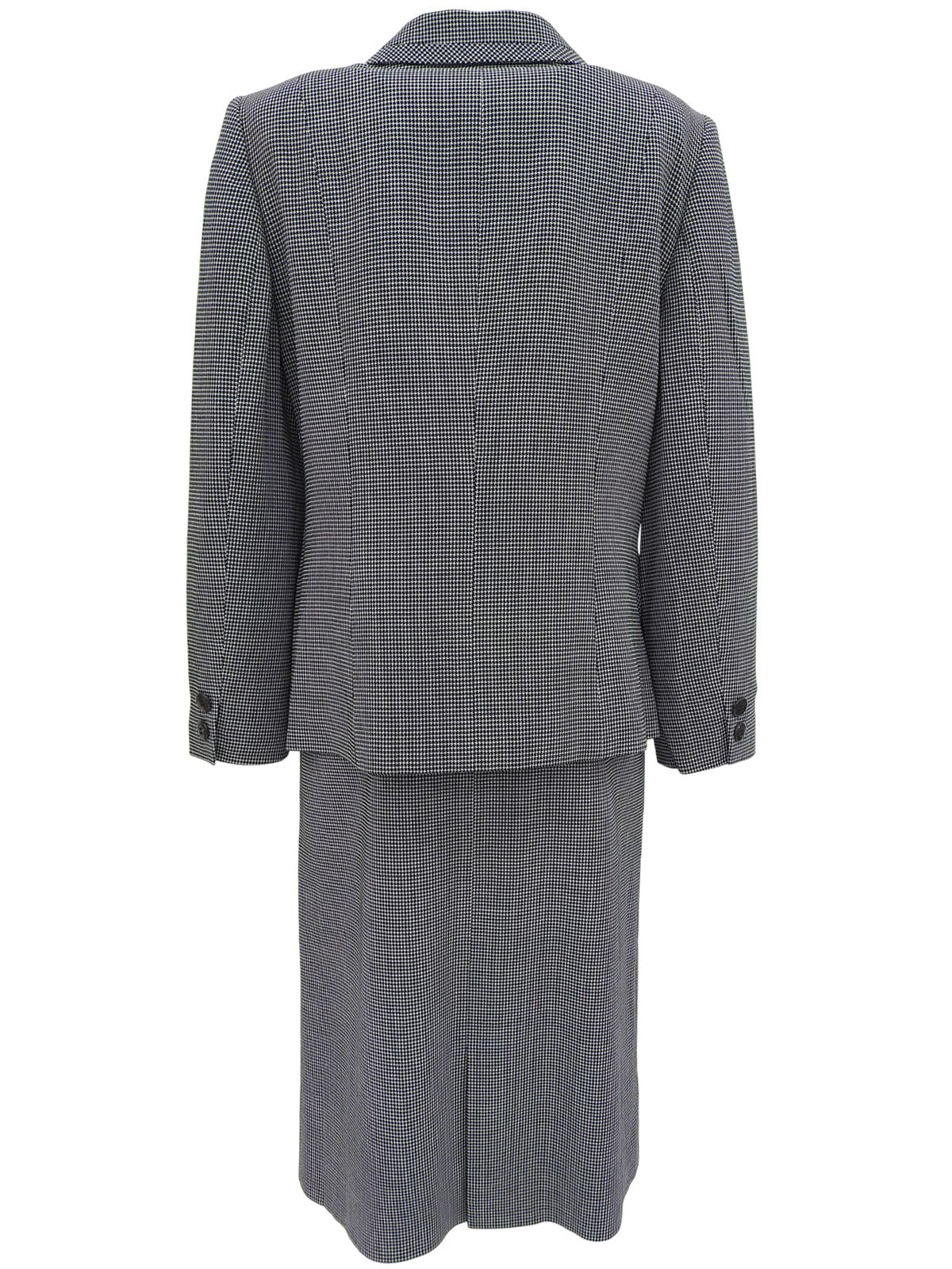 ハウンドトゥースパターンロゴボタンセットアップ ブラック/ホワイト