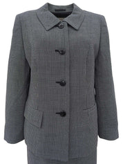 ハウンドトゥースパターンロゴボタンセットアップ ブラック/ホワイト