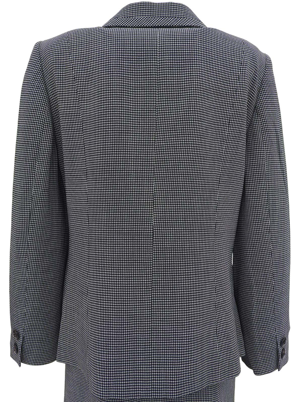 ハウンドトゥースパターンロゴボタンセットアップ ブラック/ホワイト