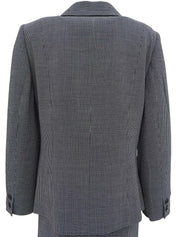 ハウンドトゥースパターンロゴボタンセットアップ ブラック/ホワイト