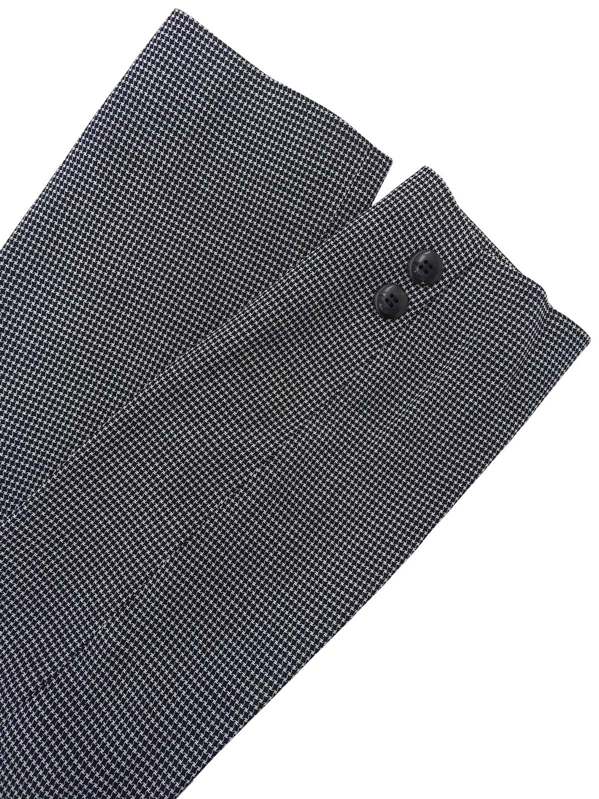 ハウンドトゥースパターンロゴボタンセットアップ ブラック/ホワイト