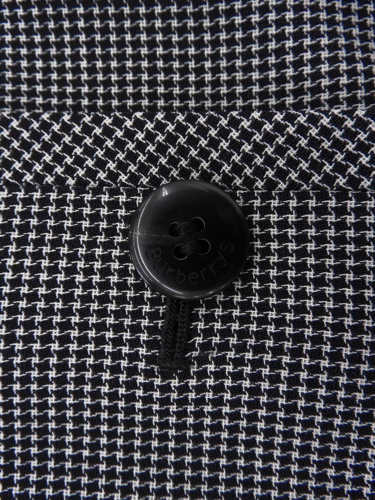ハウンドトゥースパターンロゴボタンセットアップ ブラック/ホワイト