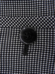 ハウンドトゥースパターンロゴボタンセットアップ ブラック/ホワイト