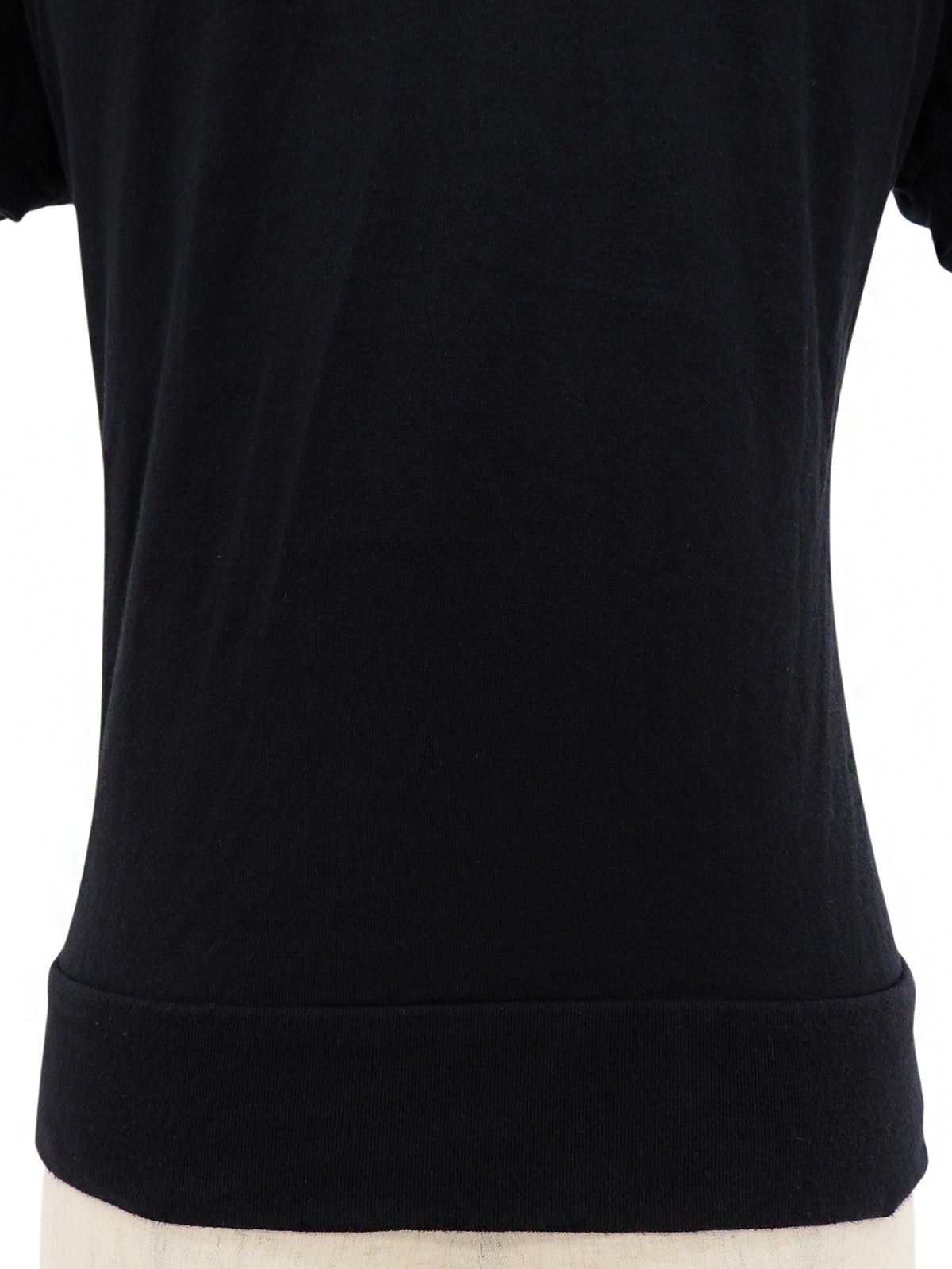 Logo Embroidered Zip-Up Half Sleeve Hoodie in Black