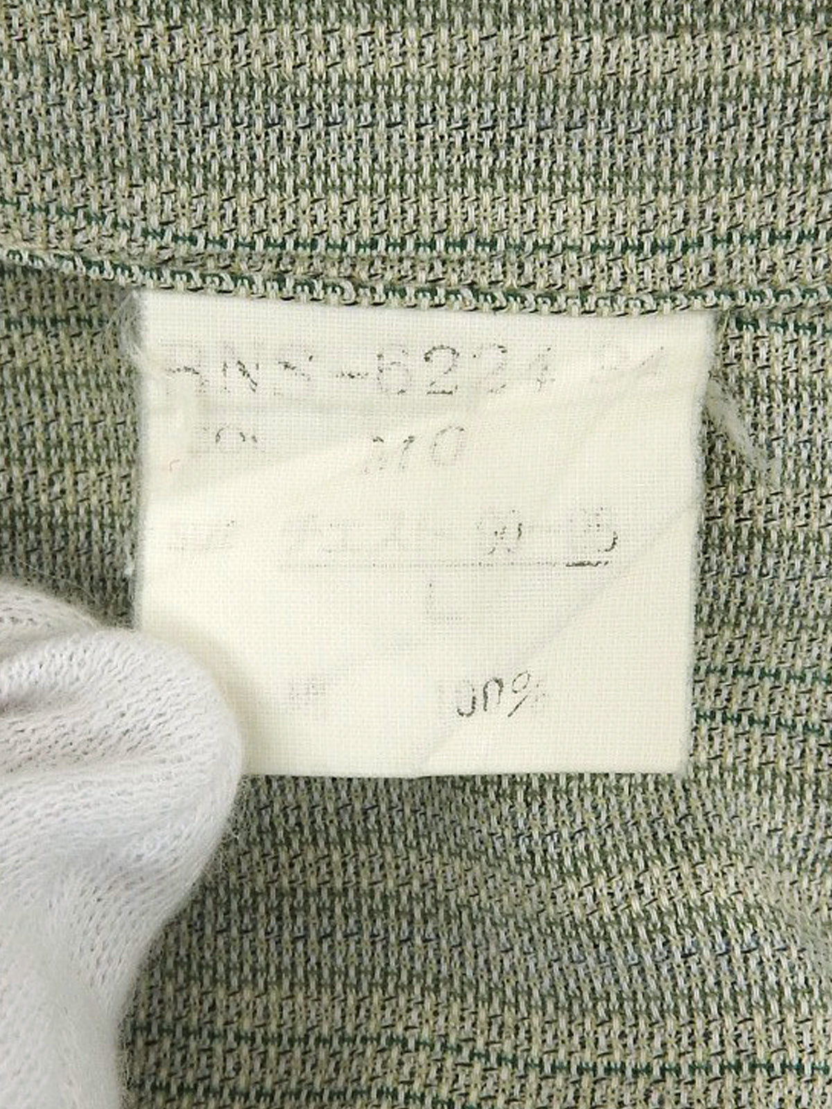 Green cotton striped long-sleeved shirt