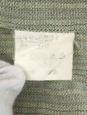 Green cotton striped long-sleeved shirt