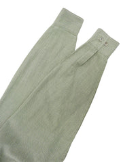 Green cotton striped long-sleeved shirt