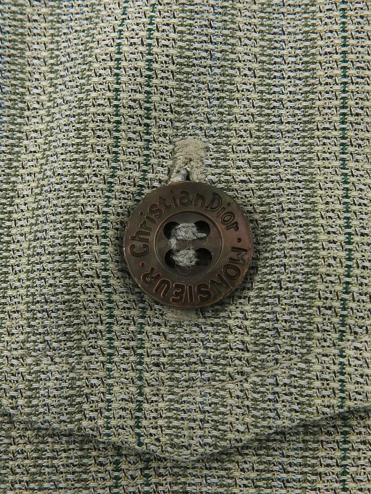 Green cotton striped long-sleeved shirt