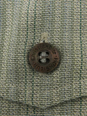 Green cotton striped long-sleeved shirt