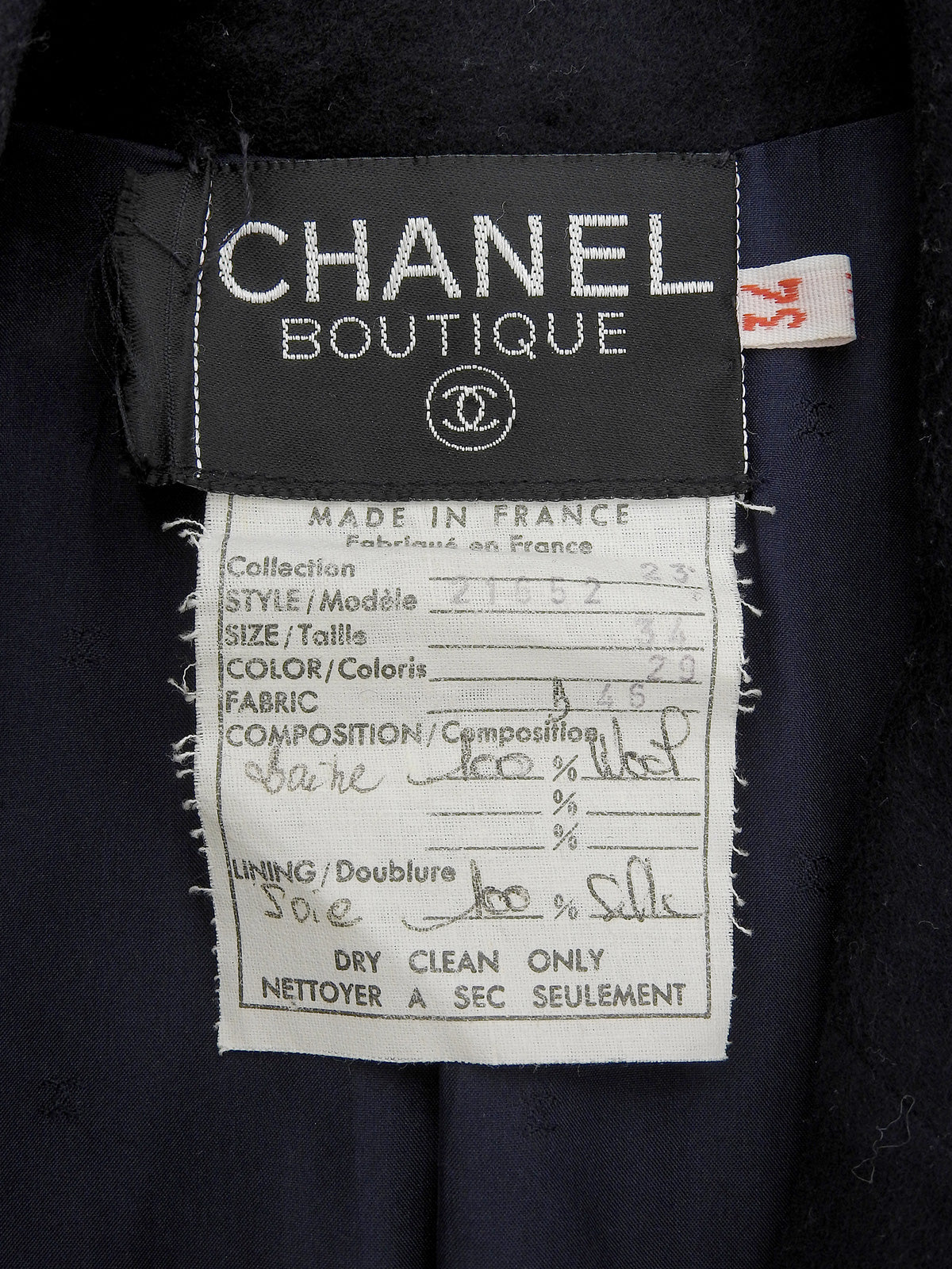 CCマークボタンダブルブレストジャケット ネイビー