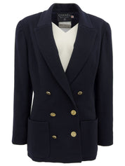 CCマークボタンダブルブレストジャケット ネイビー