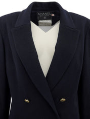 CCマークボタンダブルブレストジャケット ネイビー