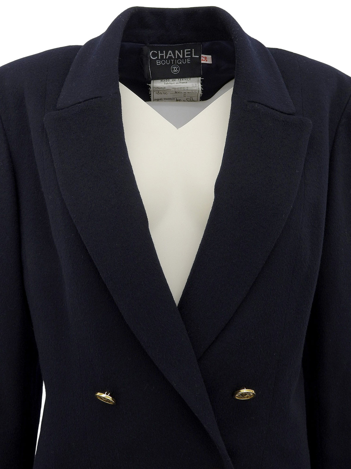 CCマークボタンダブルブレストジャケット ネイビー