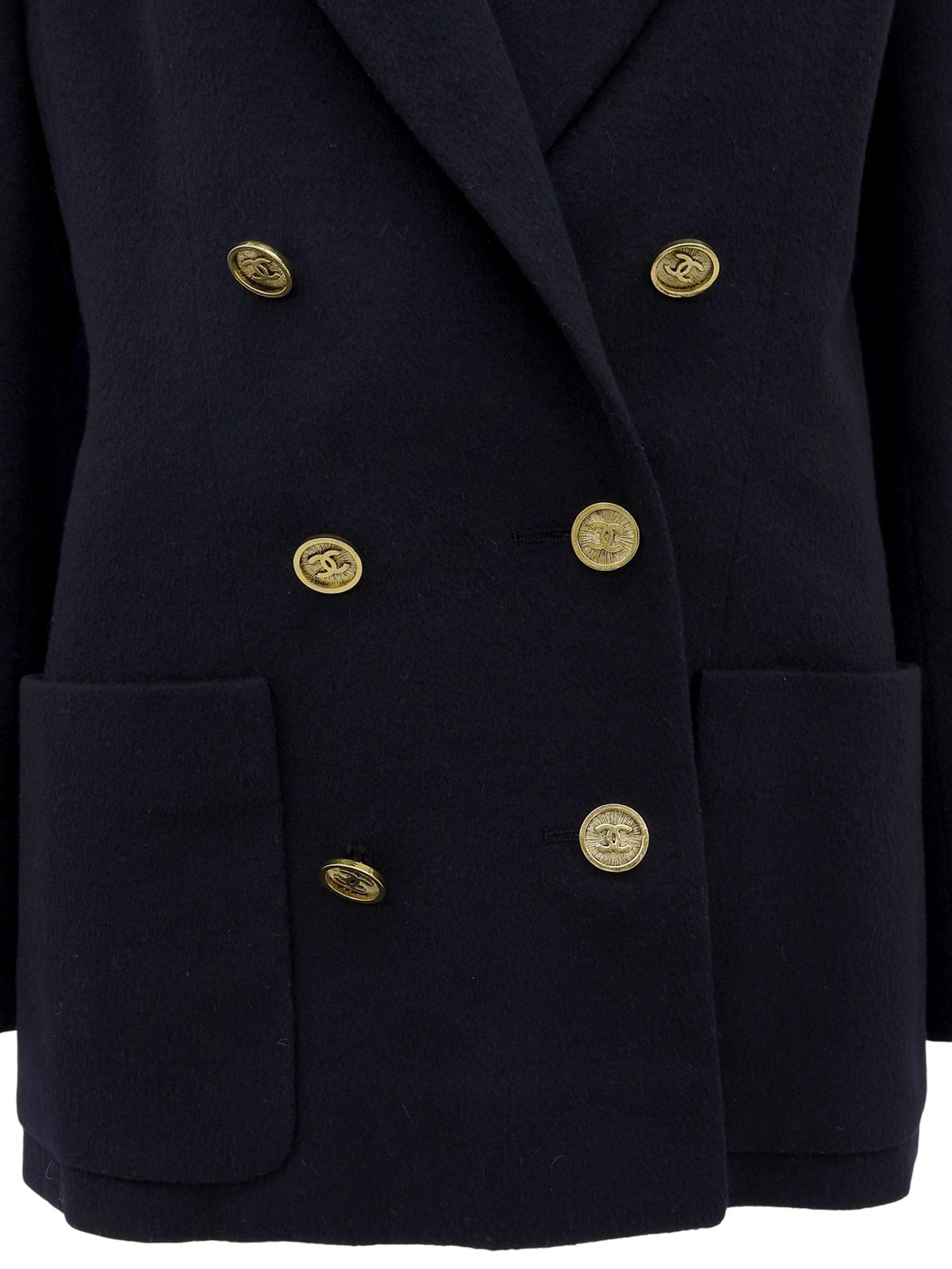 CCマークボタンダブルブレストジャケット ネイビー