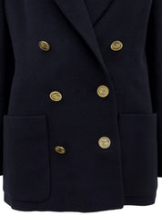 CCマークボタンダブルブレストジャケット ネイビー