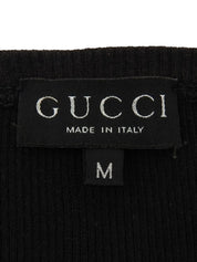 ロゴフック長袖トップス ブラック