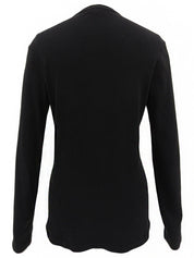 Logo Hook Long Sleeve Top in Black