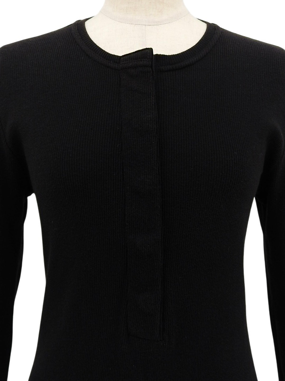 Logo Hook Long Sleeve Top in Black