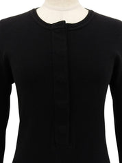 Logo Hook Long Sleeve Top in Black