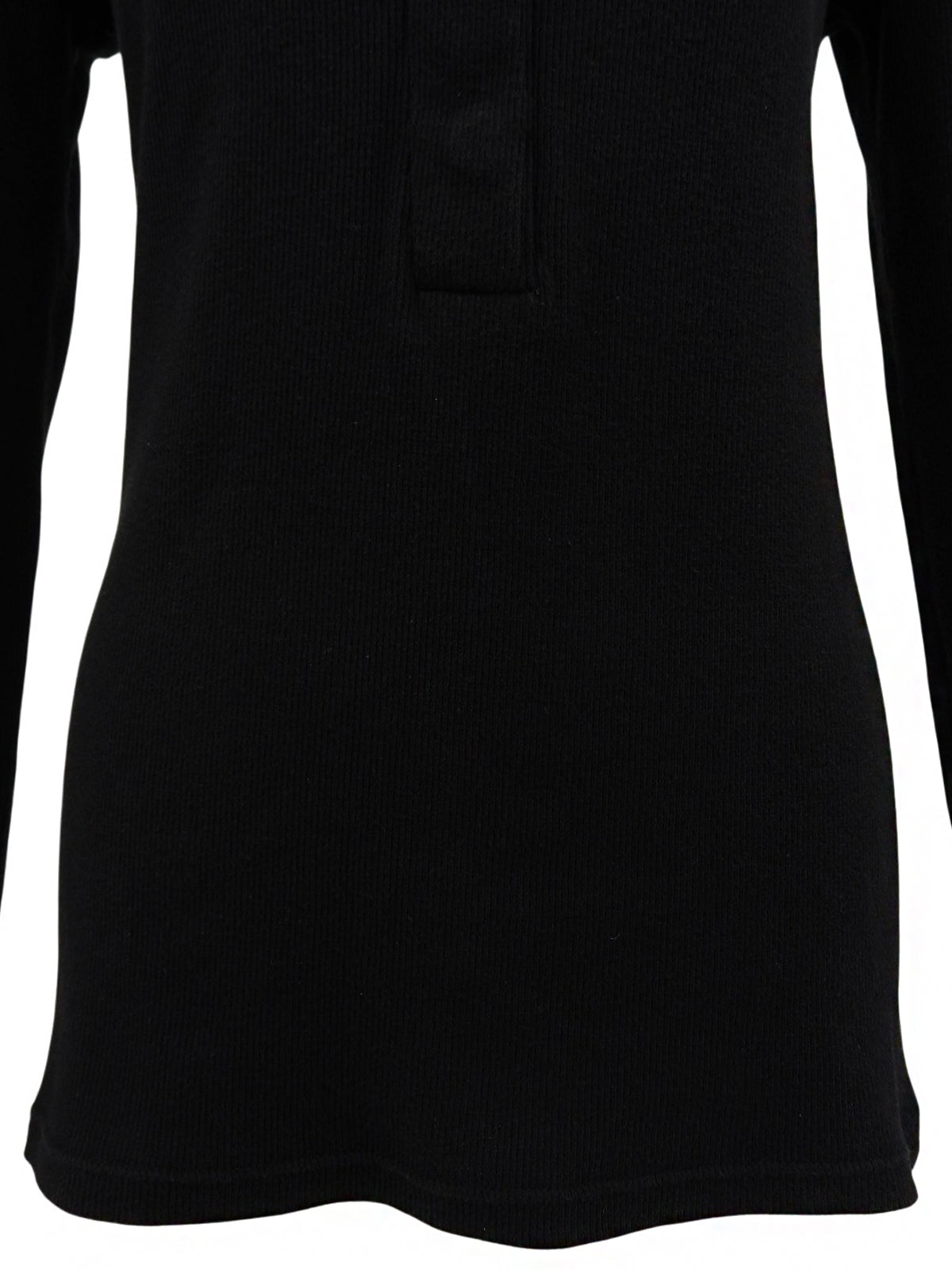 ロゴフック長袖トップス ブラック