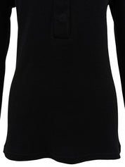 ロゴフック長袖トップス ブラック