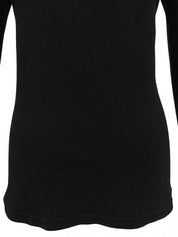 ロゴフック長袖トップス ブラック