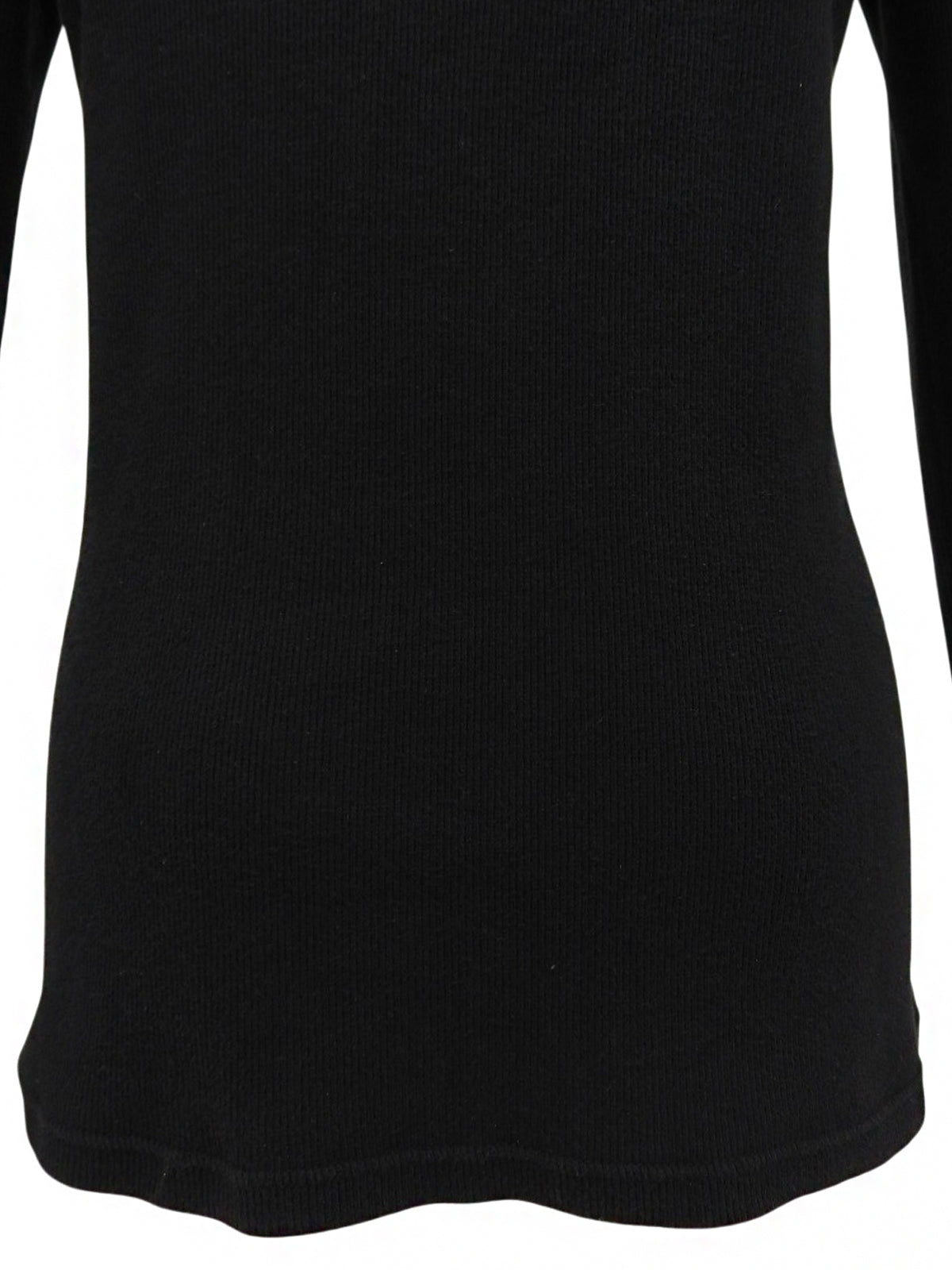 Logo Hook Long Sleeve Top in Black