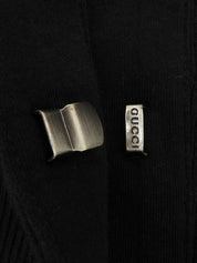 Logo Hook Long Sleeve Top in Black
