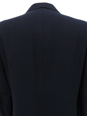 Navy wool logo button jacket