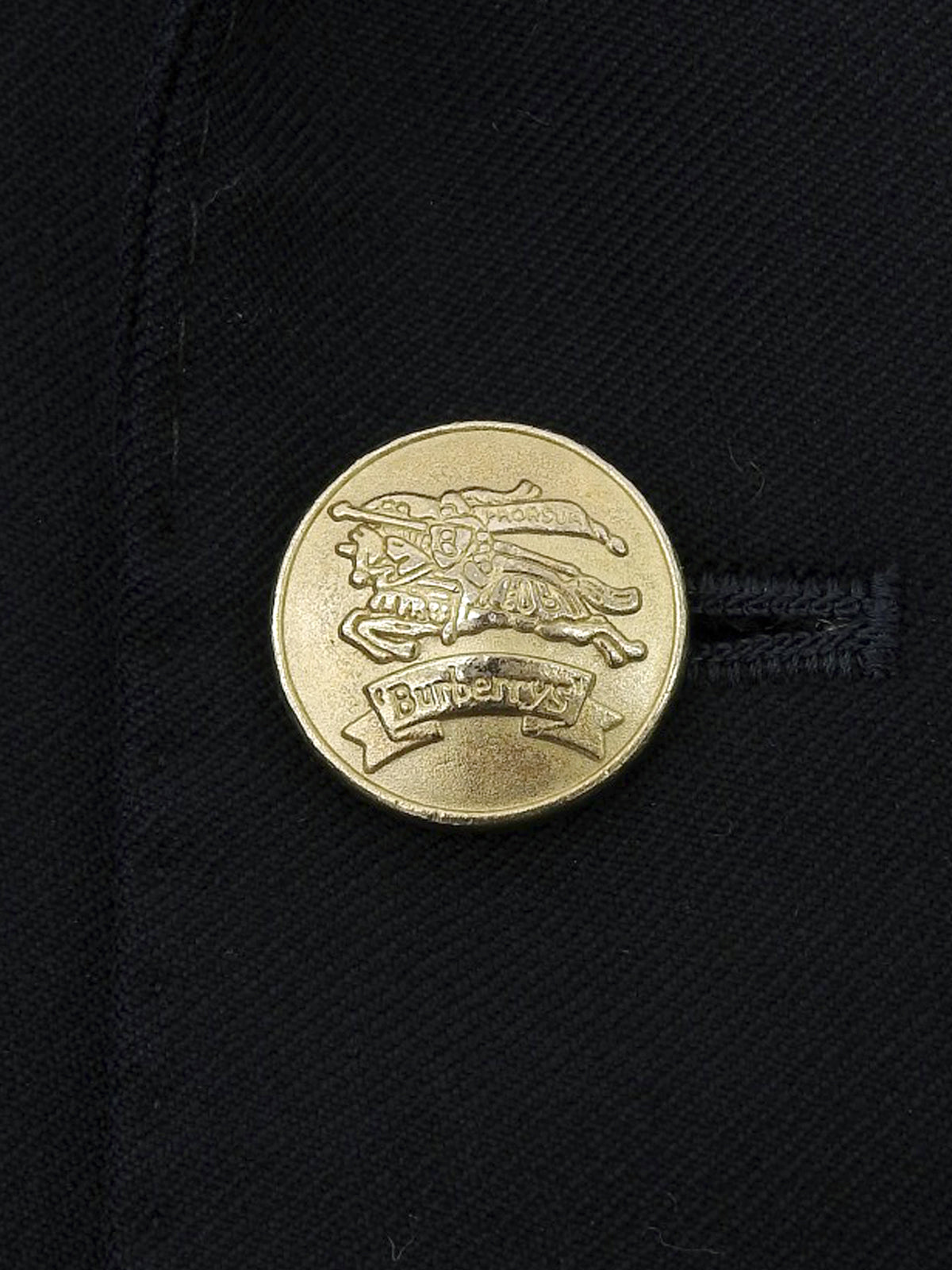 Navy wool logo button jacket