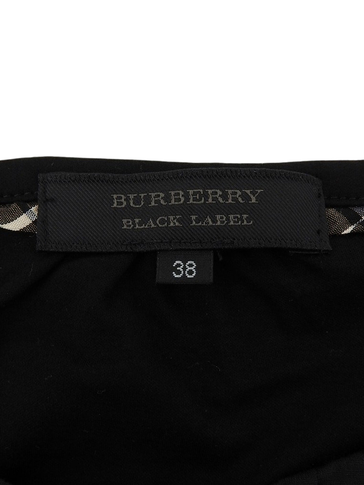 Logo Plate Frill Half Sleeve Top in Black